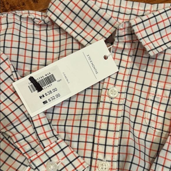 NWT Janie and Jack Multicolor Checkered Baby Bodysuit Size 3-6 months - Picture 3 of 7